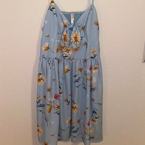 Blue floral summer dress